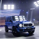 Weltpremiere der neuen elektrischen Mercedes-Benz G-Klasse, Pekinger Künstlerviertel 798, April 2024.World Premiere of the all-new electric Mercedes-Benz G-Class, Beijing Art District 798, April 2024.