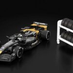 F1 Movie car front three quarters with tyres