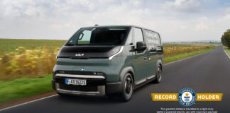 Kia PV5 Cargo, Guinness World Records con 693,38 km percorsi