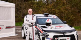 Biasion e Lancia al via della Cronoscalata di Tandalò