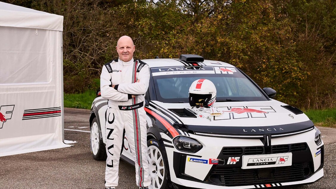 Biasion e Lancia al via della Cronoscalata di Tandalò