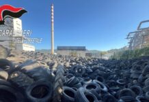 Scoperta gestione illecita di mille tonnellate di pneumatici Scoperta gestione illecita di mille tonnellate di pneumatici