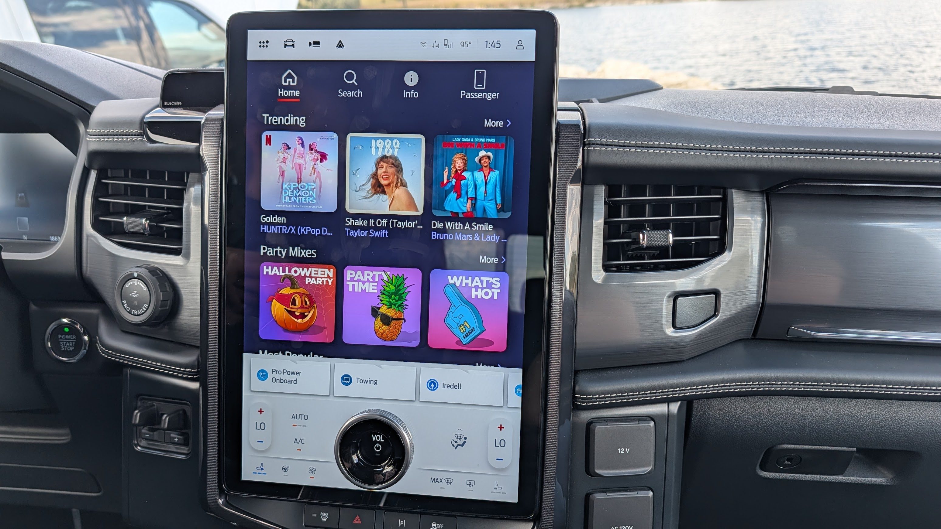 Karaoke on the F-150 Lightning's infotainment System