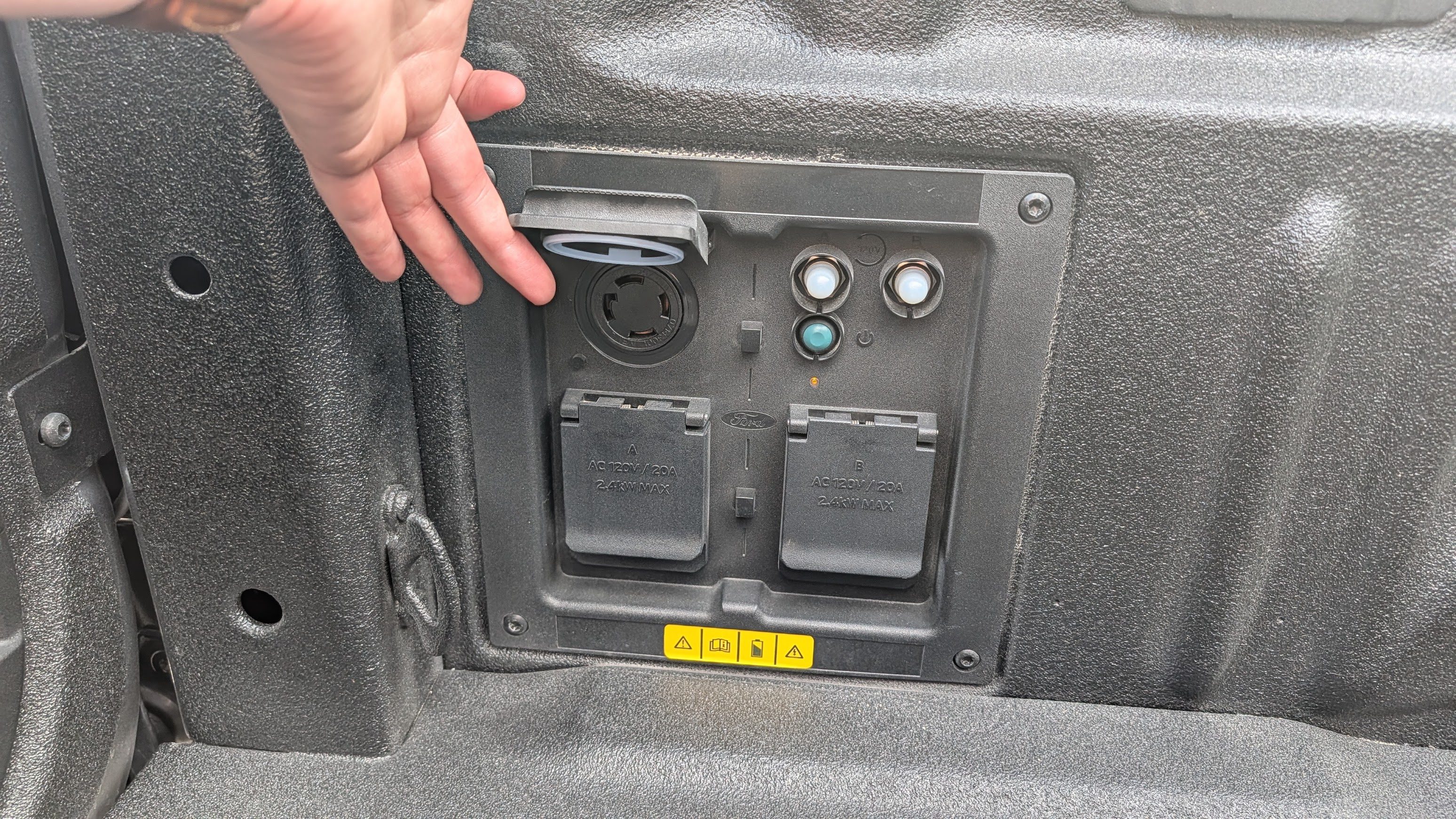 Ford F-150 Lightning bed outlets