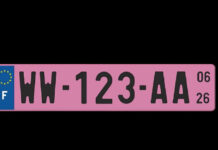 Da gennaio debuttano in Francia nuove targhe di colore rosa