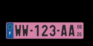 Da gennaio debuttano in Francia nuove targhe di colore rosa