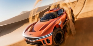 Genesis se vuelve loca: así es el X Skorpio, un coche para que los jeques salten en las dunas