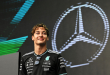 George Russell dopo la pole di Singapore