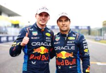 Verstappen e Sainz dopo le qualifiche del GP Giappone 2024