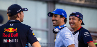 Ricciardo, Verstappen e Albon