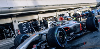 Gabriel Bortoleto nello shakedown di Barcellona