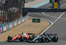 F1 GP Cina 2026, Shanghai: George Russell (Mercedes AMG F1), e Lewis Hamilton (Scuderia Ferrari) - Foto: Getty Images