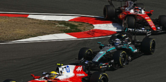Hamilton, Russell e Leclerc
