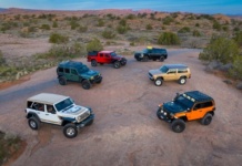 Jeep schiera concept car e veicoli di serie per l'Easter Jeep Safari a Moab