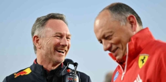 Christian Horner (Red Bull) e Frederic Vasseur (Ferrari)