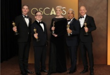 Premi Oscar 2026, Hollywood: Al Nelson, Gareth John, Gwendolyn Yates Whittle, Gary Rizzo e Juan Peralta vincono il premio per il Miglior Sonoro per il Film F1 - Foto: Getty Images