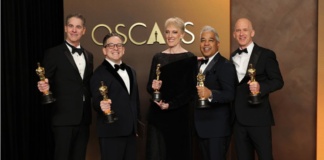 Premi Oscar 2026, Hollywood: Al Nelson, Gareth John, Gwendolyn Yates Whittle, Gary Rizzo e Juan Peralta vincono il premio per il Miglior Sonoro per il Film F1 - Foto: Getty Images