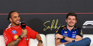 Verstappen e Hamilton in conferenza stampa in Bahrain