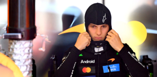 Plates at the top: "We're aiming for the front rows. Pole? I don't know if we can do it"
