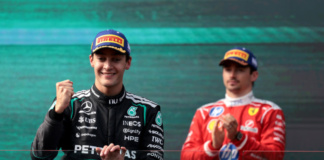 Russell-Leclerc arka podyumda ileri geri konuşuyor: 