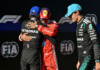 Antonelli, Hamilton e Russell dopo le Qualifiche del GP Cina 2026