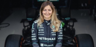 Doriane Pin realizes her dream: on the track at Silverstone with Hamilton's W12
