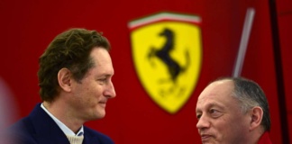 John Elkann e Frederic Vasseur in Bahrain