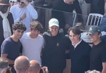 F1 supports Sinner: parade of drivers at the Masters 1000 in Monaco for Jannik
