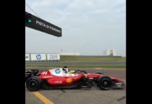 Ferrari on track at Fiorano: Hamilton working in the Pirelli tests
