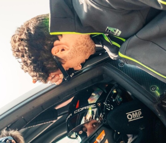 Francesco Daniele all'esordio nell'automobilismo,figlio mito musica parte da Gt Sprint