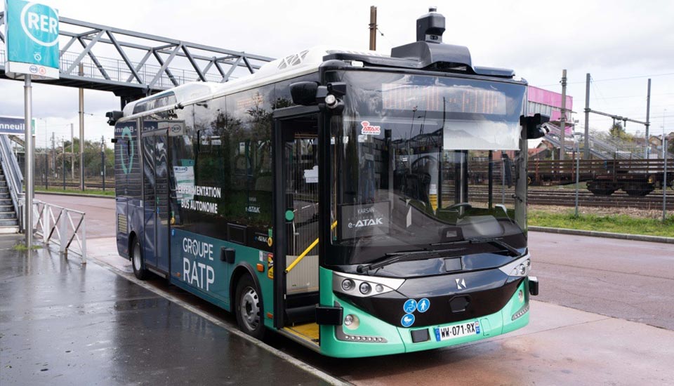 Karsan Otonom e-ATAK Paris Tested on Busy Lines