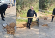 Parroco ripara buche strada, 'rischio una multa ma la gente ha bisogno'
