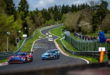 Max Verstappen guida la Mercedes AMG GT3 del team Verstappen.com Racing nella 4 Ore del Nurburgring Nordschleife - Foto: Red Bull Content Pool