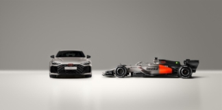 Audi RS5 al GP di F1 di Miami come vettura ufficiale del programma "hot lap"