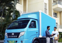 Flotta di camion elettrici Eicher-Volvo Trucks per operazioni Amazon in India