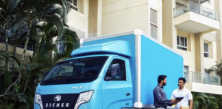 Flotta di camion elettrici Eicher-Volvo Trucks per operazioni Amazon in India