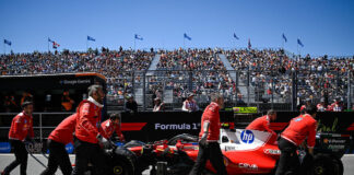 La Ferrari nelle prove libere del Canada