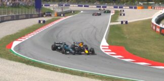 La ruotata di Max Verstappen a George Russell nel GP Spagna 2025