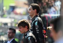 F1 GP Austria 2026, Spielberg: Andrea Kimi Antonelli e George Russell sul podio (Mercedes-AMG F1) - Foto: Getty Images