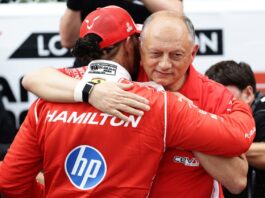 F1 GP Monaco 2026, Monte Carlo: Lewis Hamilton e Frederic Vasseur (Ferrari) - Foto: Getty Images
