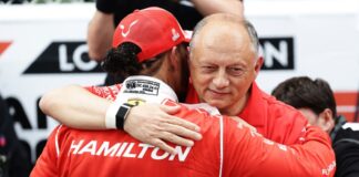 F1 GP Monaco 2026, Monte Carlo: Lewis Hamilton e Frederic Vasseur (Ferrari) - Foto: Getty Images