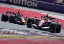Il duello tra Lewis Hamilton e Max Verstappen in Austria