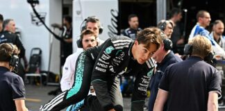 Russell disaster: drive-through for not serving the 5 second penalty
