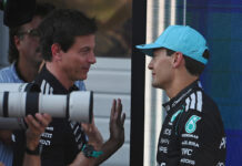 Wolff e Russell (Mercedes)